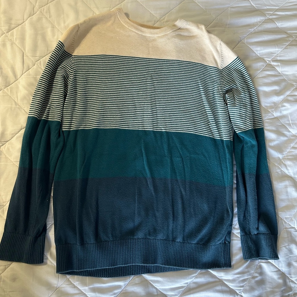 Children’ Place  Striped Sweater - Cream and Blue